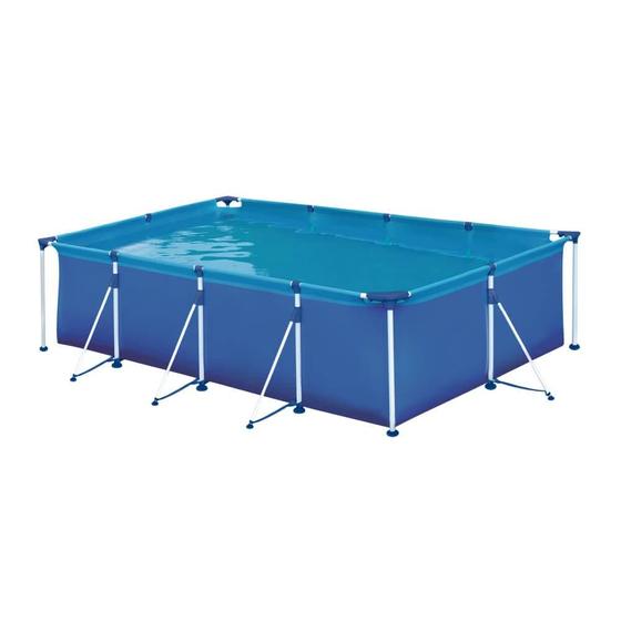 Imagem de Piscina Retangular Mor com Armação 5.000 Litros Premium - Azul