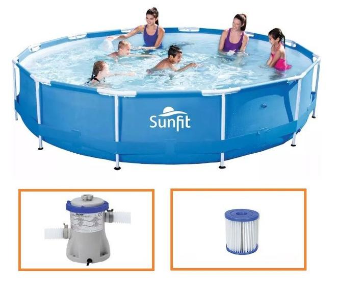 Imagem de Piscina Sunfit 6500 Litros Estrutural com Bomba Filtro 220v