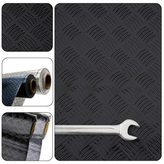 Piso Relevo Moeda 1mm PVC Emborrachado Antiderrapante 1x7 - Mob Cores Imagem de Piso Relevo Moeda 1mm PVC Emborrachado Antiderrapante 1x7
