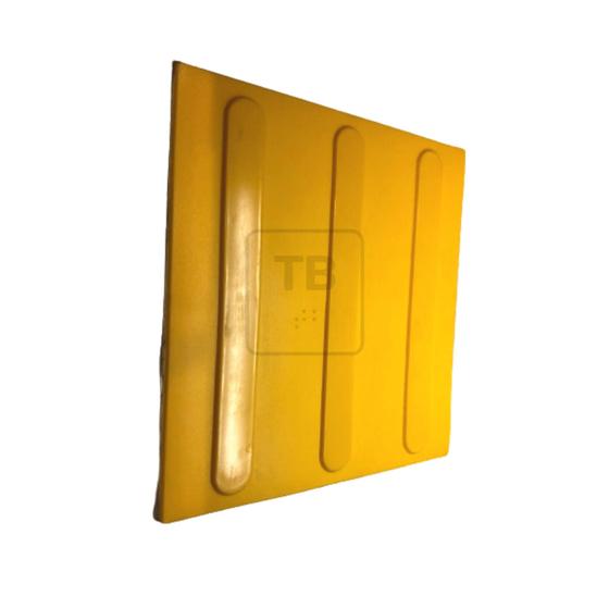 Imagem de Piso Tátil Direcional em PVC 25 X 25 cm - Amarelo - 10 Peças