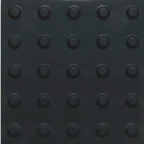 Imagem de Piso Tátil Pvc Alerta Preto 250X250X5Mm 16 Peças 1M²