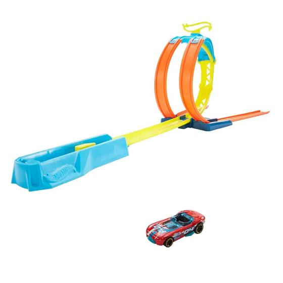 Imagem de Pista com Carrinho Hot Wheels - Pacote de Loops Divididos - Track Builder - Mattel