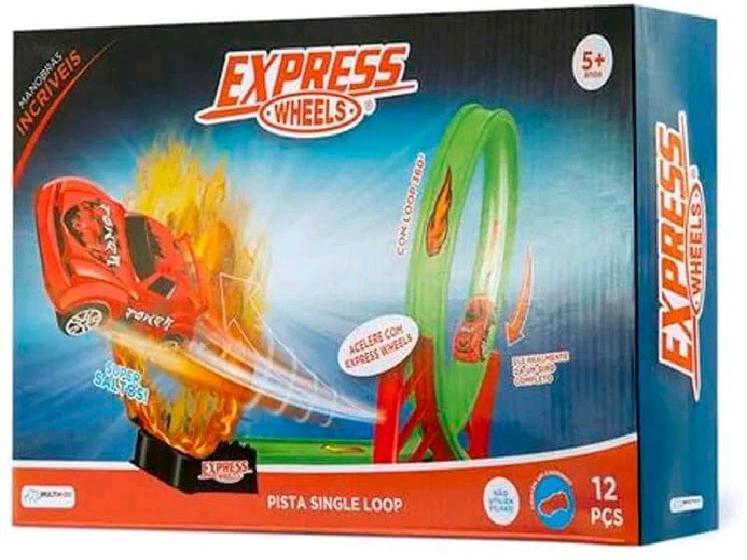 Imagem de Pista De Corrida Express Wheels C/12 Pçs Multikids Br1017