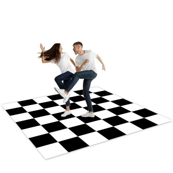 Imagem de Pista De Dança Personalizado Xadrez 2,0 x 2,0m