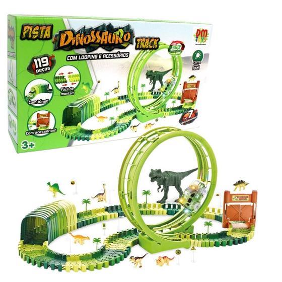 Imagem de Pista Dinossauro Track Looping Carrinho Acessórios 119 Peças DMT6132