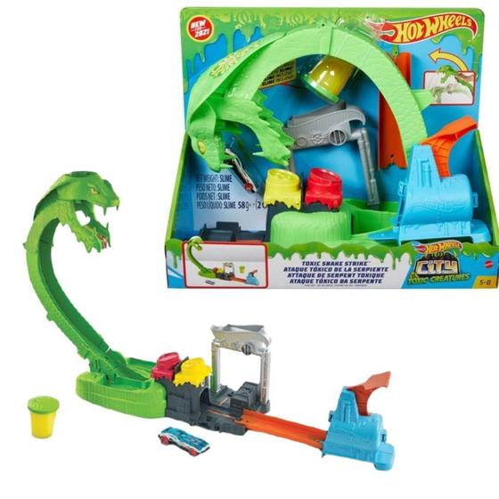 Pista Hot Wheels City Ataque Tóxico Da Serpente - Mattel - Pistas ...