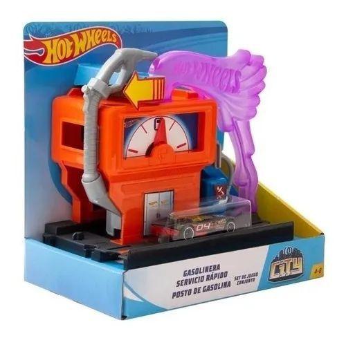 Pista Hot Wheels City Conjunto Posto De Gasolina Laranja - Mattel ...