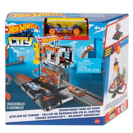 Pista Hot Wheels City Estação de Reparos 1 Carrinho Mecânica HDR25 ...
