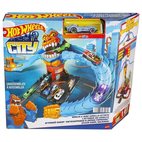 Pista Hot Wheels City Posto Ataque Do Gorila - Mattel Hdr30 Menor preço em Pista Hot Wheels City Posto Ataque Do Gorila - Mattel Hdr30