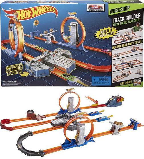 Motorized Booster Track Builder Total Turbo Takeover Toy Hot