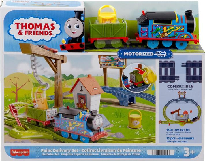 Imagem de Pista Paint Delivery Set - Conjunto de Entrega de Tintas c/ Trem Thomas Motorizado - Fisher Price - Mattel