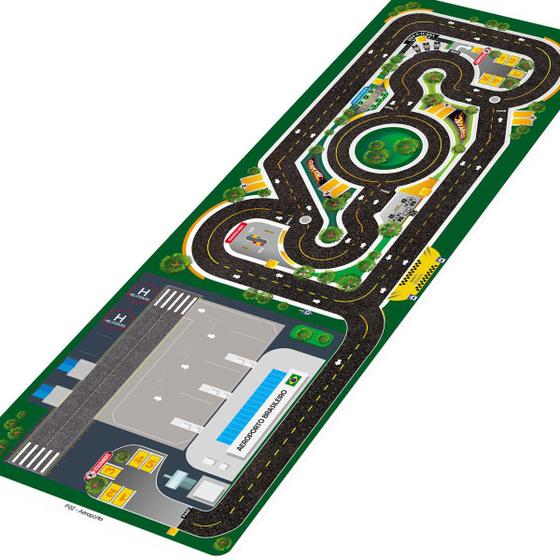 Imagem de Pista Para Carros Hot Wheels Pista E Aeroporto Mega 3X1