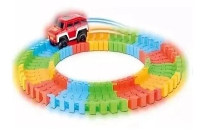 Imagem de Pista Trilha Maluca Infantil Rainbow Track 55 Pcs + 1 Carro