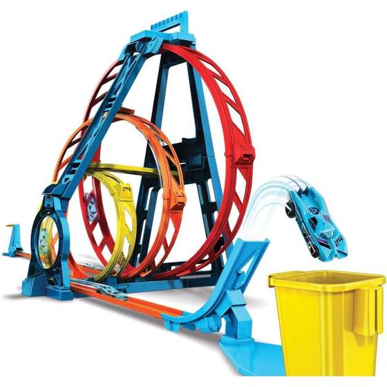 Pista Turbo Triplo Looping Hot Wheels Menor preço em Pista Turbo Triplo Looping Hot Wheels