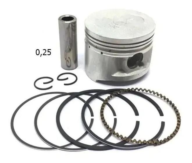 Imagem de Pistão para motor shineray traxx com aneis  75cc 0,25