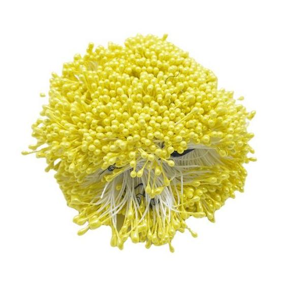 Imagem de Pistilo para Artesanato Flor Amarelo 6cm com 100 unidades