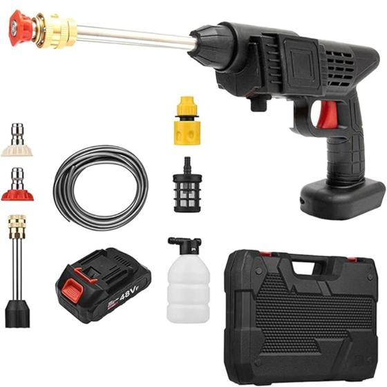 Imagem de Pistola de Água Alta Pressão  Recarregável e Portátil, Ideal para Carro, Moto e Jardim