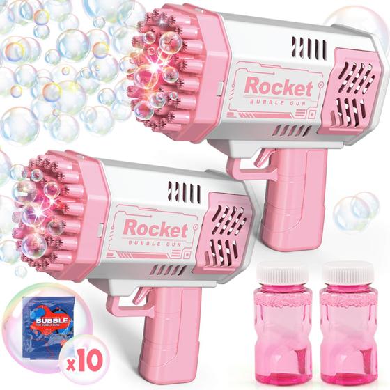 Imagem de Pistola de Bolhas Dolanus - Pacote com 2 Frascos de Solução