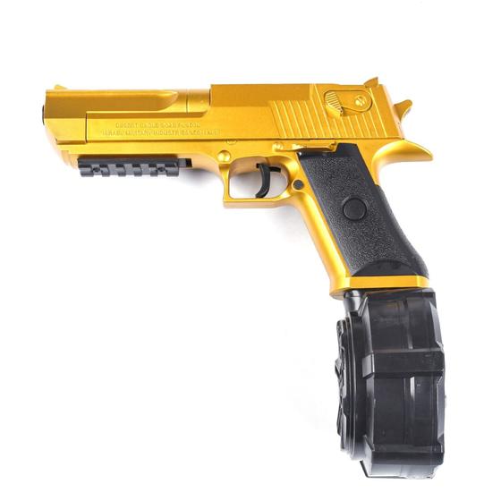 Imagem de Pistola De Bolinhas De Gel Arminha Desert Eagle C/ 3 Carregadores Silenciador e Óculos de Proteção