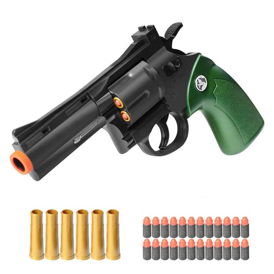 Imagem de Pistola de Brinquedo Revolver YHWSLYZ com 24 Tiros - Balas de EVA Macias