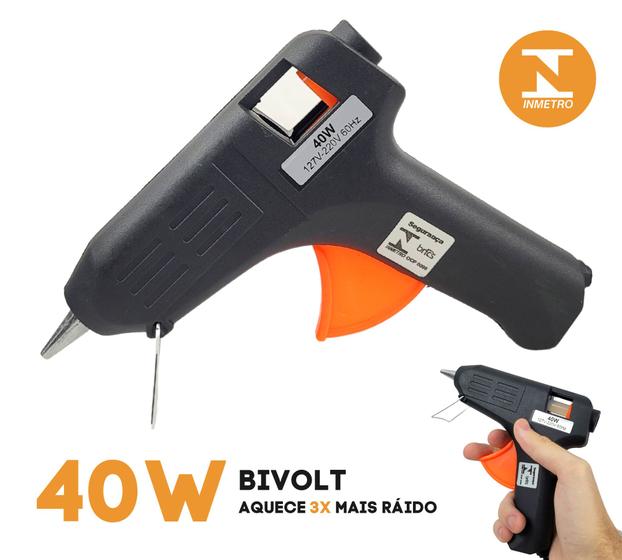 Pistola de Cola Quente Profissional Bico Fino Aplicador Bivolt Menor preço em Pistola de Cola Quente Profissional Bico Fino Aplicador Bivolt