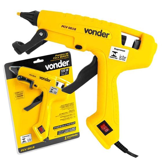 Pistola de Cola Quente Profissional Grande 100W Vonder - Bastão 12mm - PCV0018 - BIVOLT (110/220V) Menor preço em Pistola de Cola Quente Profissional Grande 100W Vonder - Bastão 12mm - PCV0018 - BIVOLT (110/220V)