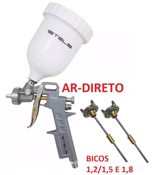 Imagem de Pistola De Pintura Ar-direto Gravidade 3 Bicos