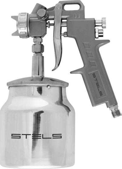 Imagem de Pistola de Pintura Pneumática Baixa Pressão Para Compressor Tanque Baixo 1 L Stels
