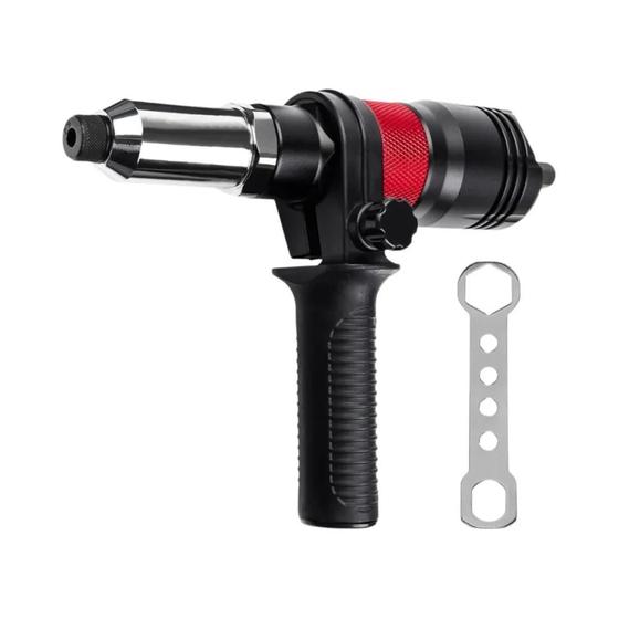 Pistola De Rebite Sem Fio FICHFOYE 18V - 4945lbf De Força - Inclui 2 Baterias - Profissional