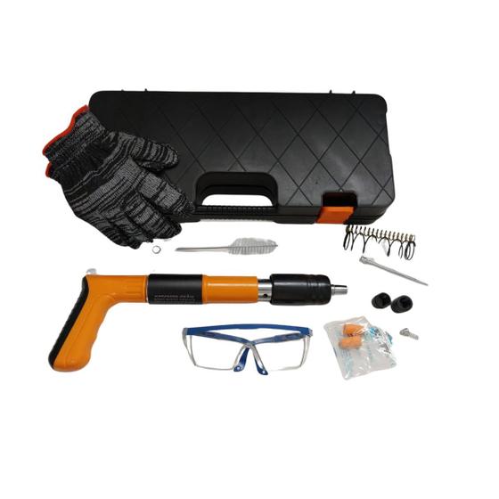 Imagem de Pistola Fixação Ação Direta Finca Pinos Rebite Concreto Madeira Ferro Qualidade Profissional Kit