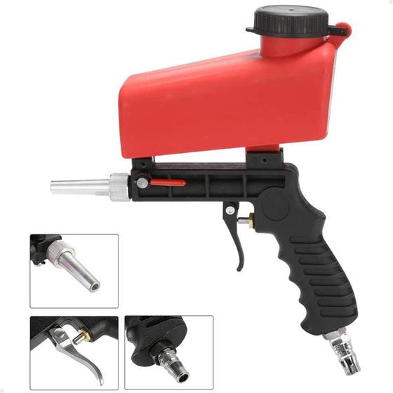 Imagem de Pistola Jato Areia Pneumática Portátil Lorben 90 Psi 600 Ml