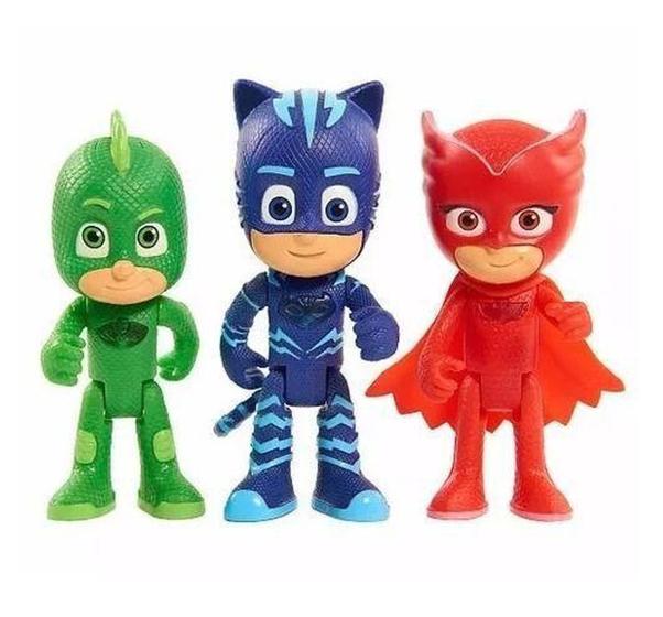Pj Mask - Kit 3 Bonecos Pj Mask - Yes Menor preço em Pj Mask - Kit 3 Bonecos Pj Mask - Yes