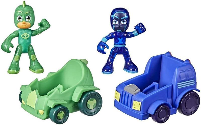 Imagem de Pj Masks Lagartixo e Ninja Noturno C/ Veículos - Hasbro