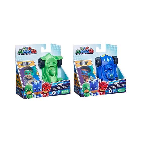 Imagem de Pj Masks Máscara e Carrinho Kit Menino-Gato e Lagartixo - 2u