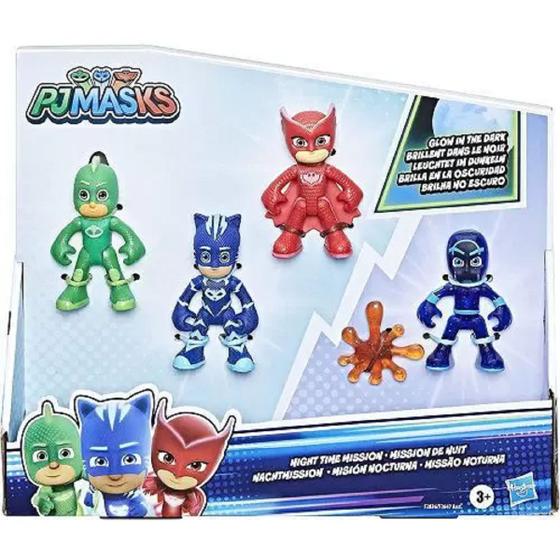 PJ Masks Missão Noturna Com Ninja Noturno Que Brilha No Escuro Hasbro ...