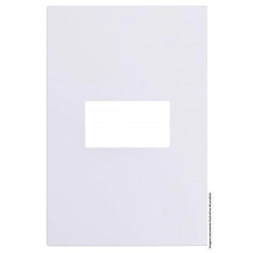 Imagem de Placa 1 Modulo Hor. Com Suporte 4X2 - Recta Branco Gloss