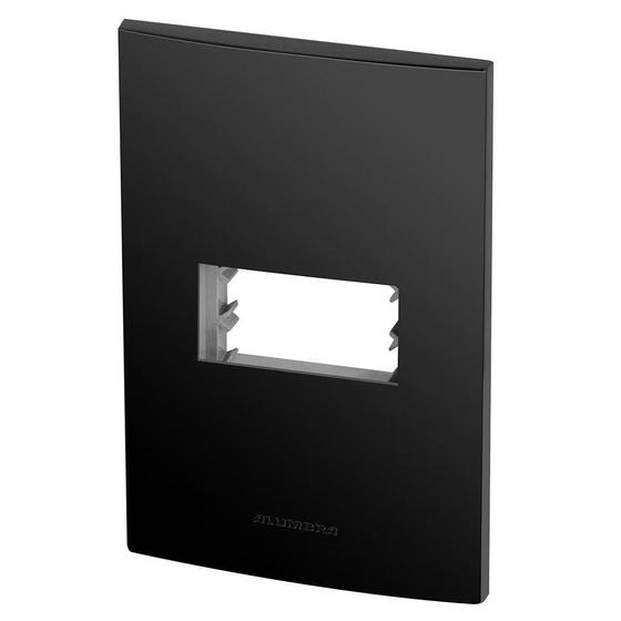 Imagem de Placa 1 Módulo + Suporte 4X2 - Inova Preto Fosco - 85726