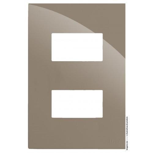 Imagem de Placa 2 Mod. Separados Sem Suporte 4X2 Recta Fendi Gloss