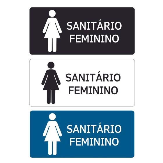 Imagem de Placa 20x9 sanitário feminino adesivado