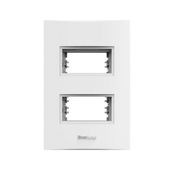 Imagem de placa 2modulos dist beleze 2x4 enerbras branco c/sup - 1411E7