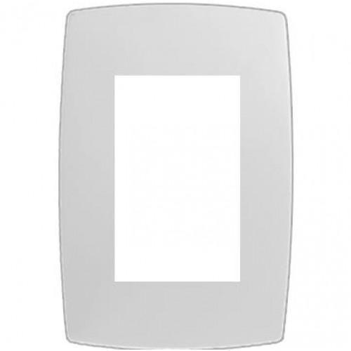 Imagem de Placa 3 módulos com suporte 4x2 - blux home branco
