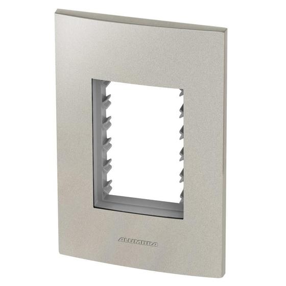 Imagem de Placa 3 Módulos + Suporte 4X2 - Inova Titanium - 85578