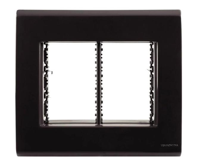 Imagem de Placa 4 modulo 4x4 liz tramontina grafite