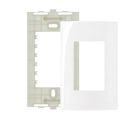 Imagem de Placa 4 X 2 3 Postos Com Suporte  Sleek Branco Margirius