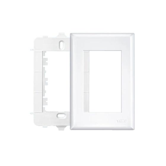 Imagem de Placa 4" x 2" com suporte 3 módulos horizontais evidence - fame