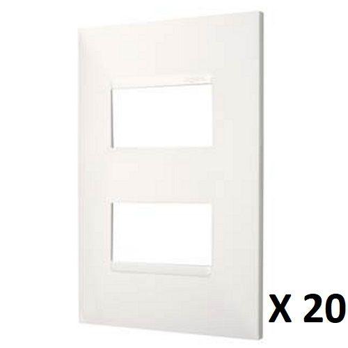 Imagem de PLACA 4 x 2 PIAL PLUS+ PARA 2 MÓDULOS HORIZONTAL SEPARADOS 618506BC - CX C/20