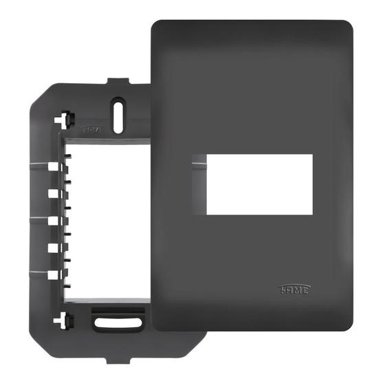 Imagem de PLACA 4 X 2 PRETA 01 MODULO COM SUPORTE SHP - 4071 Habitat Black FAME