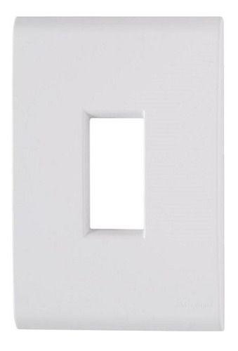 Imagem de Placa 4 x 2 + Suporte Com 1 Posto Vertical Branco - Tramontina Liz 