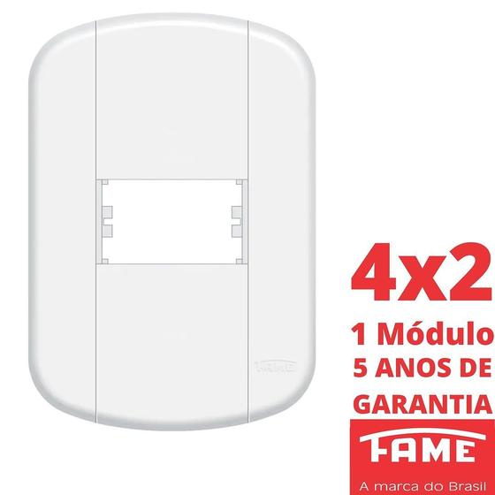 Imagem de Placa 4X2 01 Módulo Com Suporte Blanc Mais FAME