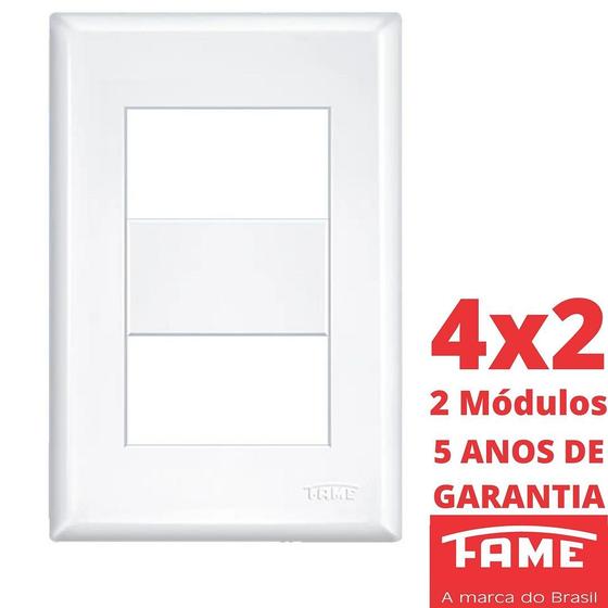 Imagem de Placa 4X2 02 Módulo Com Suporte Evidence FAME 2886/3895